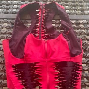 Women’s Nike tank with side boning for closer fit